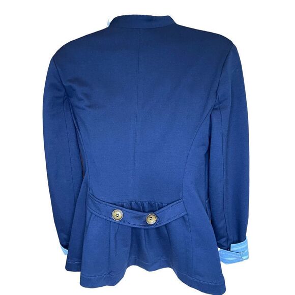 Burberry Blue Label Navy Cotton Knit Blazer Size 36 - Picture 5 of 8